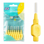 TePe Interdental Brush Normal 0.7 mm (4) yellow - tarpdančių &scaron;epetėliai, 8 vnt. - geltoni