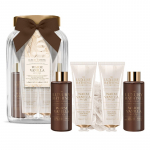 The Luxury Bathing Company Gift set in a glass jar (Vanilla ) - kūno priežiūros dovanų rinkinys stiklainyje