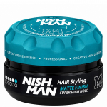 Nishman M4 Matte Super High Hold Wax - itin stiprios fiksacijos plaukų formavimo va&scaron;kas, 100 ml