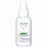 Vichy Capital Soleil UV-Clear Anti-Imperfections Water Fluid SPF 50+ - fluidas nuo saulės į spuogus linkusiai odai, 40 ml