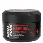 Nishman 5+ Hair Gel Gum Effect - itin stiprios fiksacijos plaukų želė, 300 ml