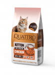 Quattro visavertis sausas pa&scaron;aras visų veislių kačiukams su vi&scaron;tiena (iki 12 mėnesių), 7 kg