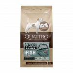 Quattro SB sausas seniems/dietinis mažų veislių &scaron;unų pa&scaron;aras su balta žuvimi ir kriliu, 7kg