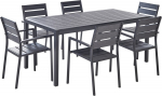 Beliani Dārza komplekts galds un 6 krēsli Black VERNIO | 4255664865922 | 4255664865922