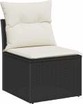 vidaXL Zestaw Sofy Ogrodowej 9 Element&oacute;w z Poduszkami Black Polirattan Drewno Akacjowe | 3362925 | 8721288430441