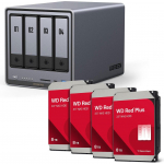 UGREEN NASync DXP4800 Plus NAS system 4-bay 32TB incl. 4x WD WD80EFPX NAS HDD - 8 TB | 3F57-002+4x3404-26Q | 6941876232611