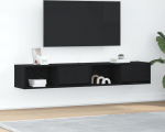 vidaXL TV spintelės 2 vnt. Oak Black 80x31x25,5 cm Klijuota mediena | 861457 | 8721158703767
