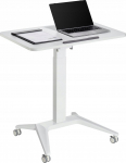 Maclean mobilus darbo stalas ne&scaron;iojamam kompiuteriui baltas su pneumatinio auk&scaron;čio reguliavimu 80x52cm 8kg max 109cm auk&scaron;tis MC-453W | MC-453W | 5902211129721