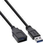 Kabel USB InLine USB-A - USB-A 1 m Black (B-35610) | B-35610 | 4043718304769