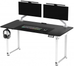 Biurko Ultradesk Biurko dla gracza QUEST, 140x70cm, 72-120cm, biały-Black | UD-QST-FRWT/DTBB | 8590274026032