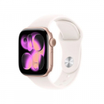 Apple Watch Series 11 GPS + Cellular 42mm Rose Gold aliuminio korpusas, Light Blush sporto dirželis S/M ES MF8E4 - TIK DĖŽĖS PAŽEIDIMAS | MF8E4LWADMG | 195950469646-D