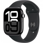 Apple Watch Series 10 LTE 46mm DiamantBlack Aluminiumgeh&auml;use mit Blackem Sportarmband - M/L | MWY43QF/A | 0195949564048