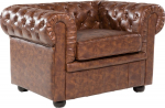 Beliani Fotel złoty brąz CHESTERFIELD | 13233 | 4260580932917
