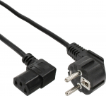 Maitinimo laidas InLine 35 vnt. Didmeninė pakuotė &reg; Maitinimo laidas, CEE7/7 kampuotas į IEC-C13 de&scaron;inysis kampas, black, H05VV-F, 3x0.75mm&sup2;, 1,8m | B-16752 | 4043718253326