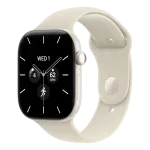 Pulkstenis Apple Watch Series 12 GPS + Cellular 42mm Pearl White Ceramic Case with Sand Sport Band - S/M | MJGW4ET/A
