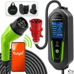 Įkroviklis Qoltec EV ir hibridams Typ2 | 7kW | 230V | CEE 32A | Wi-Fi | 53181 | 5901878531816