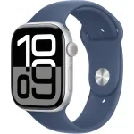Apple Watch Series 10 GPS 46mm Silver Aluminium Case with Denim | 195949563713