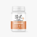 OURDOGSLIFE Natural Plaque Powder, natūralūs jūros dumblių milteliai, dantų higienai &scaron;unims, 200 g