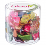 Blovi Bows Happy 25 vnt. - spalvingi kaspinai &scaron;unims, ant elastinės juostos, įvairūs ra&scaron;tai, spalvos ir akmenukai