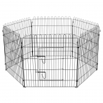 Flamingo Puppy Run Jax L - metalinis žaidimų aptvaras &scaron;uniukams, 6 panelės su auk&scaron;čiu