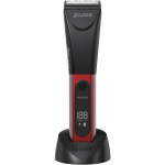 Joyzze Red Stinger 5-in-1 kirpimo ma&scaron;inėlė - belaidė kirpimo ma&scaron;inėlė su reguliuojamu peiliuku ir LCD ekranu