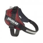 Julius - K9 IDC Powerharness Bordeaux - Rudas - auk&scaron;tos kokybės &scaron;unų pakinktai, Bordo spalvos