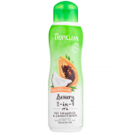 Tropiclean Papaya & Coconut 2-in-1 - vaisinis &scaron;ampūnas ir kondicionierius viename &scaron;unims ir katėms