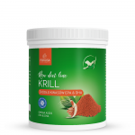 Pokusa RawDietLine Krill - liofilizuoti krilio milteliai &scaron;unims ir katėms, Omega riebalų rūg&scaron;čių, EPA ir DHA &scaron;altinis.