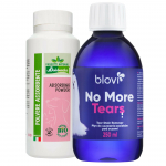 Baldecchi Absorbuojantys Milteliai 90g + Blovi No More Tears - rinkinys a&scaron;arų dėmių ir kailio spalvos pakitimų mažinimui