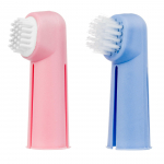 KW Smart Finger Set - dviejų dantų &scaron;epetėlių rinkinys &scaron;unų ir kačių dantims valyti, tvirtinamas ant pir&scaron;to