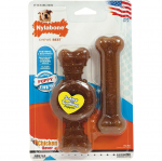 Nylabone Puppy & Ring Chicken Twin Pack - mink&scaron;ti kramtomi žaislai &scaron;uniukams, pagardinti vi&scaron;tiena
