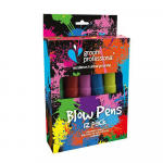 Groom Professional Creative Blow Pens 12 vnt. - Dažymo ra&scaron;ikliai gyvūnų kailiui (Pienės) + Trafaretų rinkinys