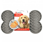 Flamingo Lick Pad Yummee - streso mažinimo laižymo kilimėlis &scaron;unims ir katėms su siurbtukais - / 29.8 cm