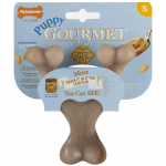 Nylabone Puppy Gourmet Wishbone - &scaron;uns kramtukas, intensyvus žemės rie&scaron;utų sviesto kvapas