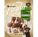 Flamingo Hapki Lamb Rice Dumbbell - &scaron;unų skanėstai, ėriena, ryžiai ir jautienos oda
