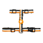 Dashi Stripes Orange & Black at&scaron;vaitinė petne&scaron;ų liemenė - reguliuojama apsauginė petne&scaron;a &scaron;unims, dirželiai