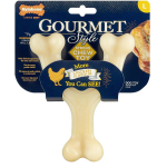 Nylabone Gourmet Wishbone Chicken - patvarus kramtomasis žaislas &scaron;unims, intensyvaus vi&scaron;tienos skonio