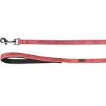 Flamingo Leash Delu - &scaron;uns pavadėlis i&scaron; ekologi&scaron;kos odos, pamink&scaron;tinta rankena, 130 cm