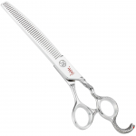 Yento Cobra Series Curved - profesionalios vienpusės retinimo žirklės su dekoratyvine rankena, 40 dantų, lenktos