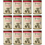 Simpsons Premium vi&scaron;tiena, elniena ir silkė - drėgnas &scaron;unų maistas su vi&scaron;tiena, elniena, la&scaron;i&scaron;a, silke ir daržovėmis, be grūdų - 12x 400g