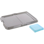 Flamingo mokymo kilimėlių laikiklis Fifi pilkas - laikiklis higieniniams kilimėliams + kilimėliai