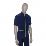 Artero Tino striukė - tamsiai mėlynas kirpimo džemperis su apykakle