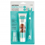 Artero Dental Pack - &scaron;unų dantų valymo rinkinys, pir&scaron;tinis &scaron;epetėlis ir dantų pasta