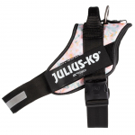 Julius - K9 IDC Powerharness Pretty - &scaron;unų pakinktai su at&scaron;vaitais, gėlių ra&scaron;tas