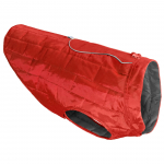 Kurgo Loft striukė raudona/anglies spalvos - dvipusė vandeniui atspari striukė &scaron;unims, raudona ir anglies spalvos