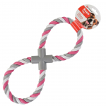 Flamingo medvilninis Jim traukimo virvės žaislas - a&scaron;tuoneto formos traukimo žaislas - rožinis