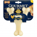 Nylabone Gourmet Wishbone Chicken - patvarus kramtomasis žaislas &scaron;unims, intensyvaus vi&scaron;tienos skonio