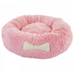 Biglo Pliu&scaron;inė Rožinė Spurga - mink&scaron;tas, pūkuotas ir stresą mažinantis &scaron;uns guolis &scaron;velniai rožinės spalvos