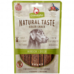 GranataPet Natural Taste Noble Snack Deer - natūralūs mėsos užkandžiai &scaron;unims, elnienos juostelės