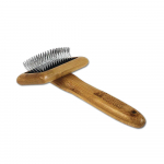 Bamboo Groom Slicker Brush Small - bambukinis &scaron;epetys mažiems &scaron;unims ir katėms